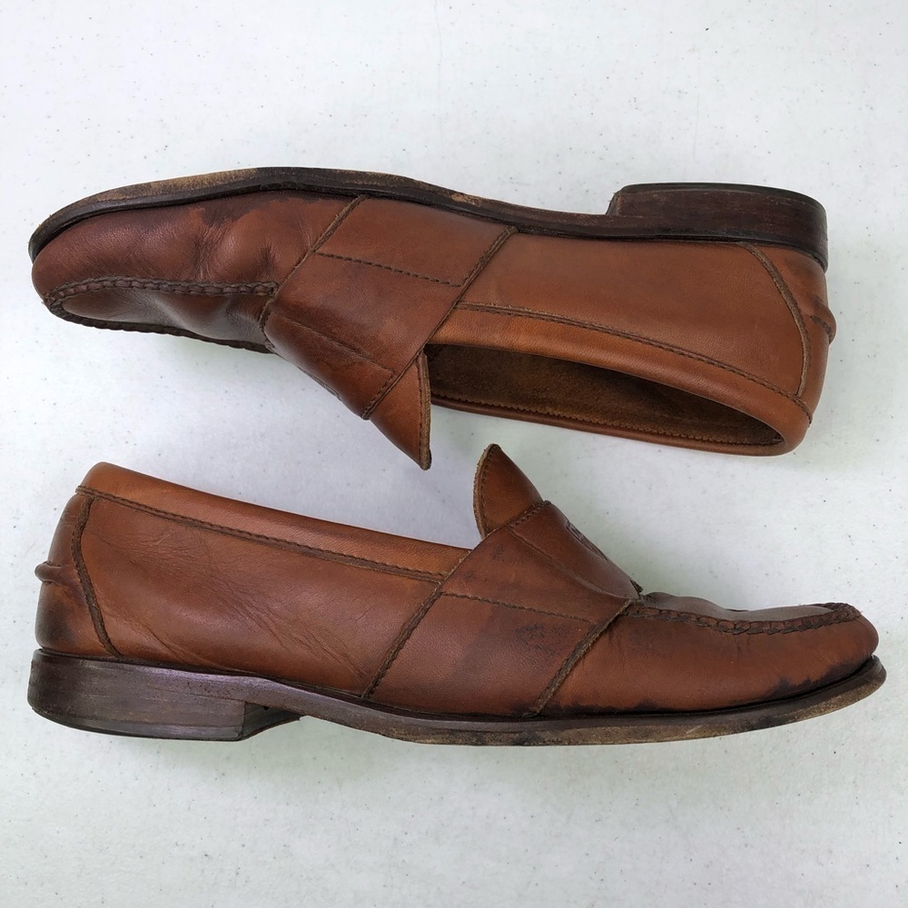 Polo Ralph Lauren Brown Leather Vintage Loafers - Picture 4 of 9